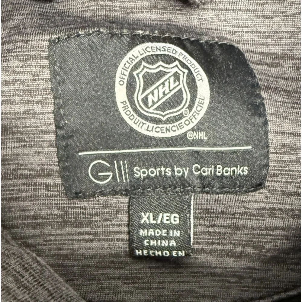 GIII New York Rangers NHL Pro Authentics Sweatshirt Men XL Heather Gray Full Zip